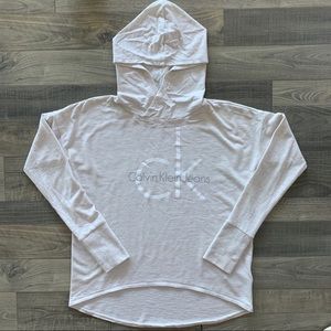[3 for $30] Calvin Klein Jeans Cream Lightweight Long Sleeve Hoodie